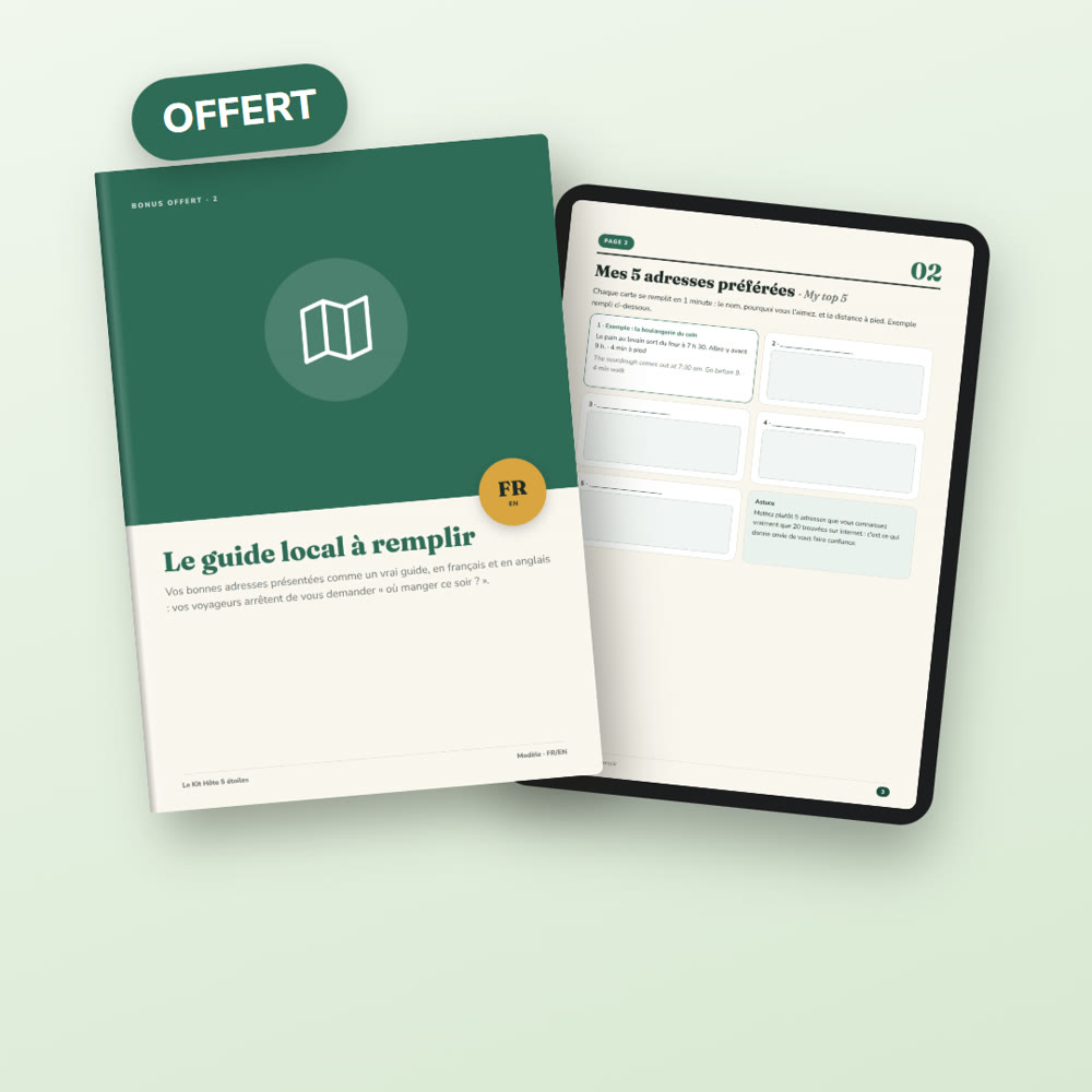 Bonus 2 : Le guide local à remplir